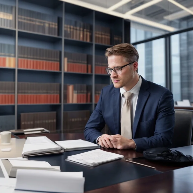 محامون يستشارون في مكتب قانوني